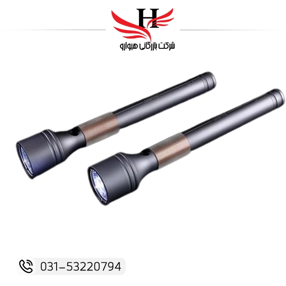 چراغ قوه شارژی شکاری GEEPAS GFL51077 با نور LED قدرتمند مناسب شکار، کمپینگ و طبیعت‌گردی